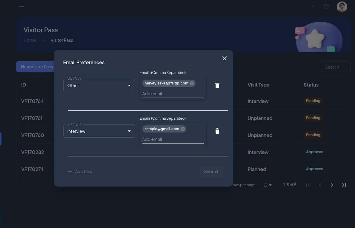 Email Preference Configuration