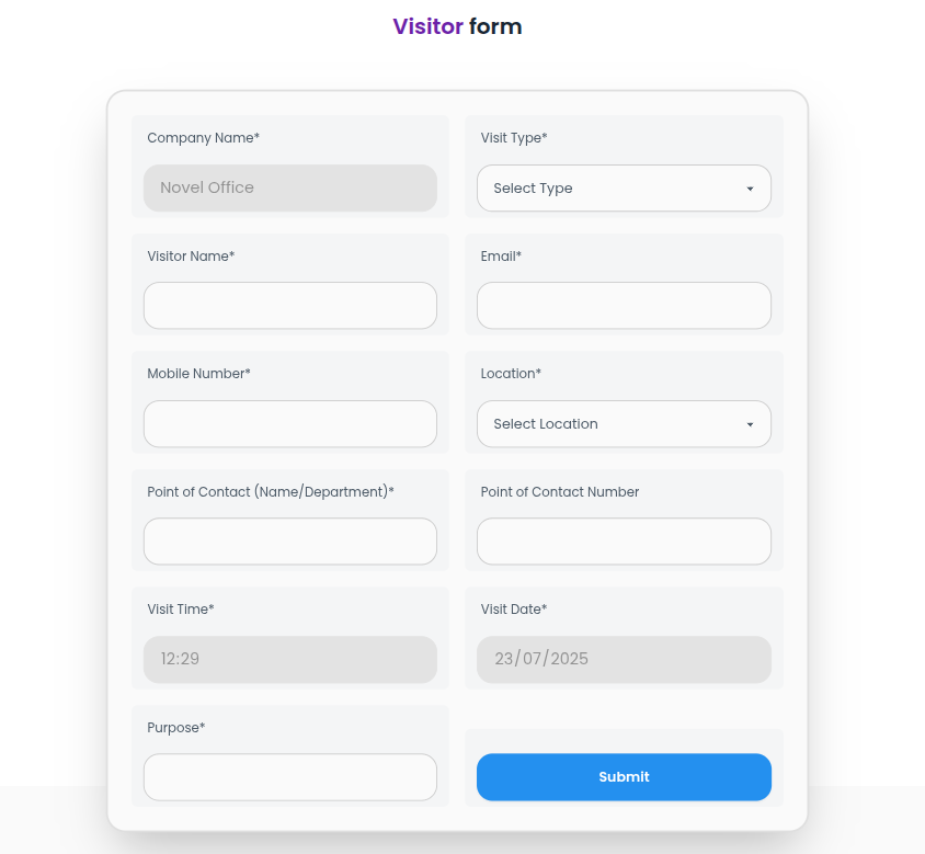 Visitor Self Registration Via Qr Code